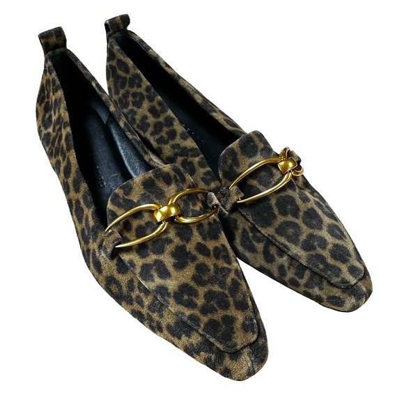 Veronica Beard Champlain Chain Leopard Loafer Women's 5M New Without Box - Picture 1 of 9